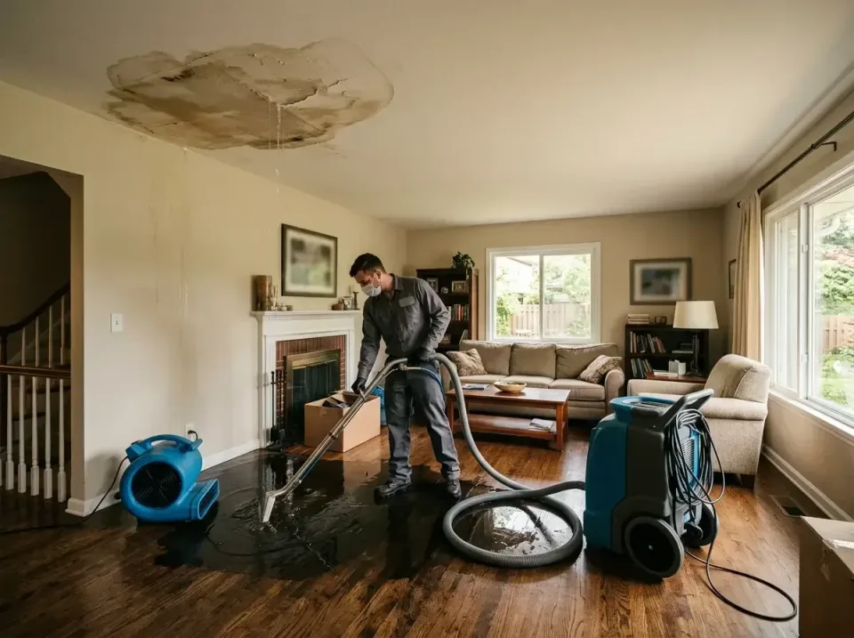 attic-pipe-burst-ceiling-drip-008 — frequently asked questions, Water Damage Restoration & Carpet Care in O'Fallon, IL